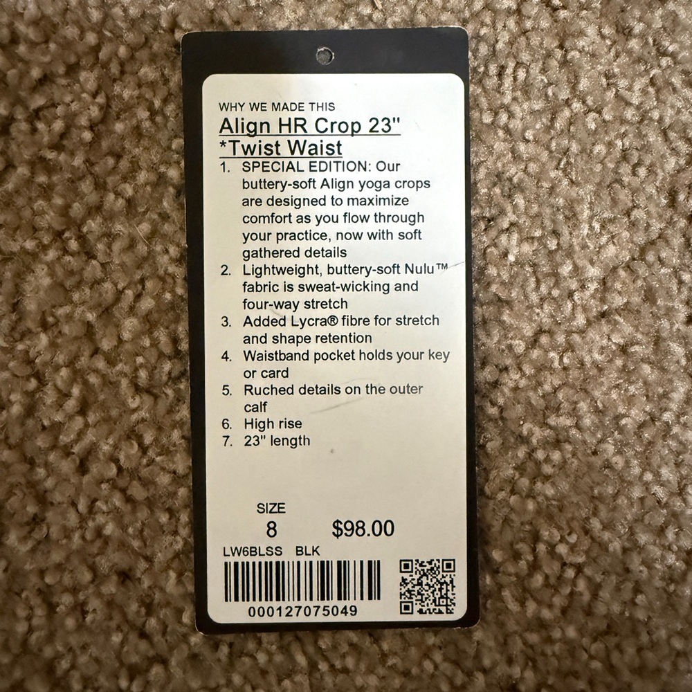Lululemon Align HR Crop 23" Leggings - Black